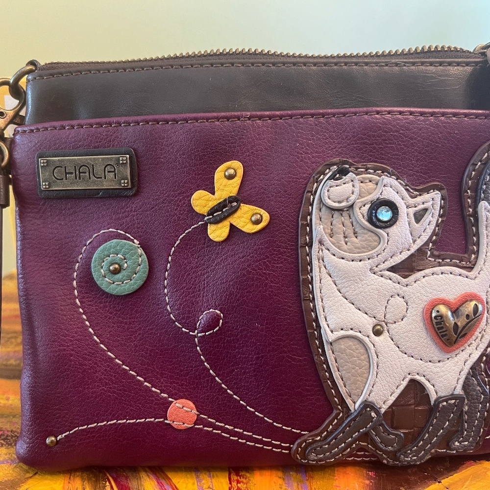 CHALA Mini Purse/ Crossbody with Convertible Strap. Adorable Kitty!